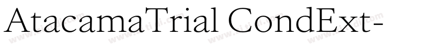 AtacamaTrial CondExt字体转换